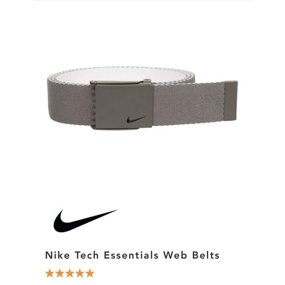 NIKE Gray Web Adjustable Belt - Picture 5 of 6